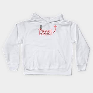 Parrot Parking - African Grey Kids Hoodie